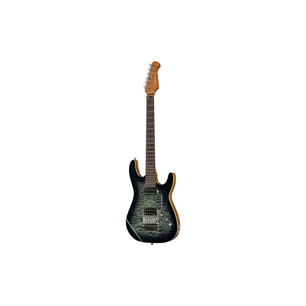 גיטרה חשמלית Harley Benton HH עם Floyd Rose 1000 – מייפל קווילט, סריגי נירוסטה, Quilt Blue Burst (יבוא בלעדי) 1 גיטרה חשמלית Harley Benton HH עם Floyd Rose 1000 – מייפל קווילט, סריגי נירוסטה, Quilt Blue Burst