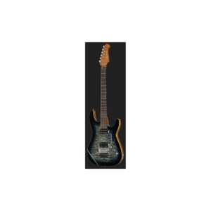 גיטרה חשמלית Harley Benton HH עם Floyd Rose 1000 – מייפל קווילט, סריגי נירוסטה, Quilt Blue Burst (יבוא בלעדי)