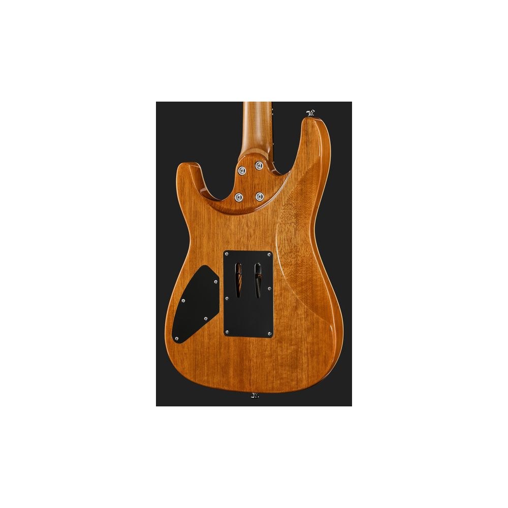 גיטרה חשמלית Harley Benton HH עם Floyd Rose 1000 – מייפל קווילט, סריגי נירוסטה, Quilt Blue Burst (יבוא בלעדי) 5 גיטרת ה-HH הכחולה עם הפלויד רוז – גיטרה חשמלית, תמונה 5
