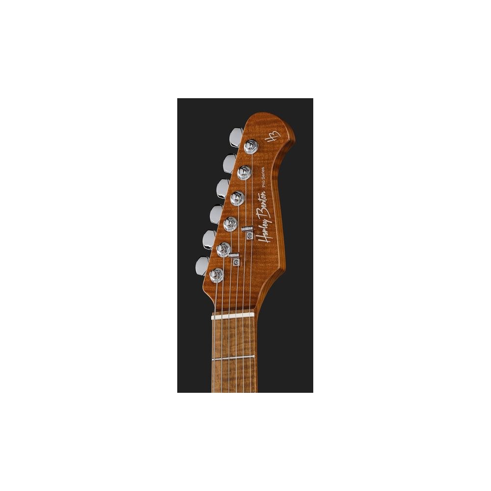 גיטרה חשמלית Harley Benton HH – פרטת מייפל, 24 סריגי נירוסטה, Babicz ומכוונים נועלים, Flame Natural (יבוא בלעדי) 6 גיטרת ה-HH בגוון העץ הטבעי – גיטרה חשמלית, תמונה 6