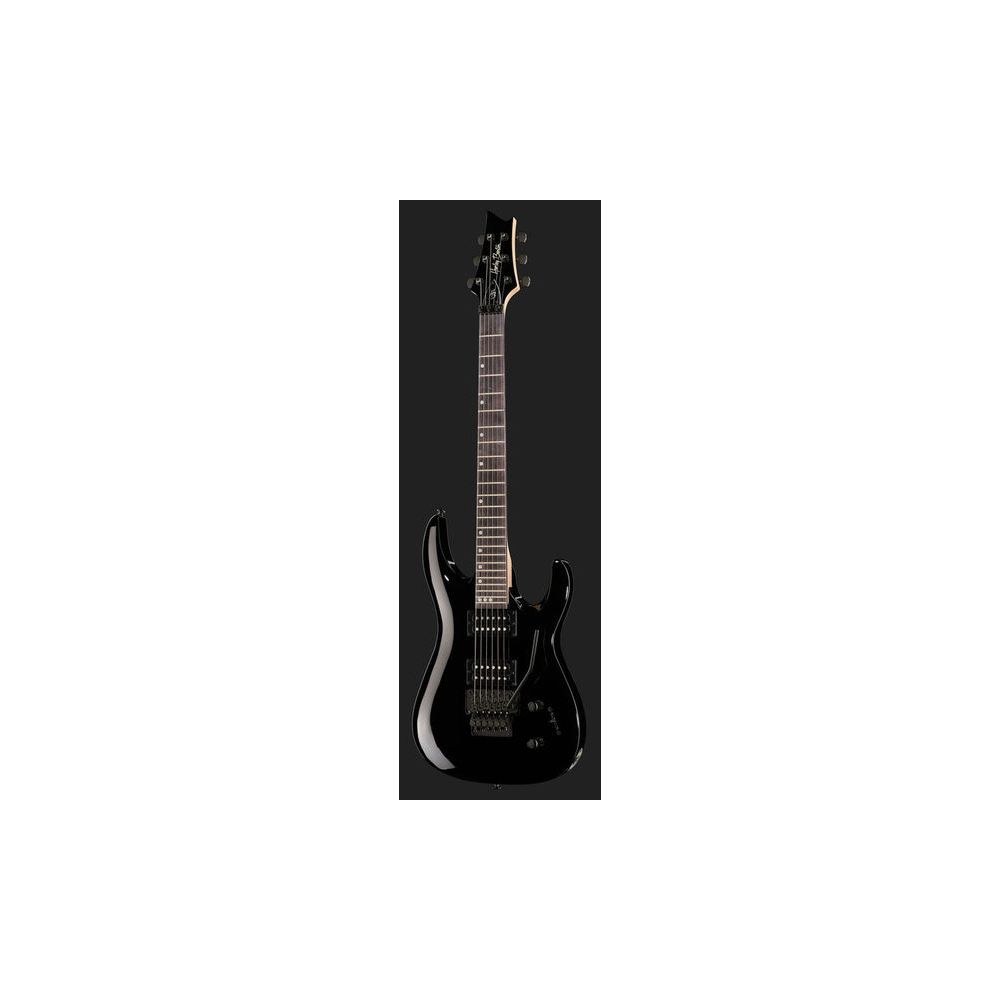 גיטרה חשמלית Harley Benton עם טרמולו Floyd Rose – 2 הומבאקרי Hi-Gain, 24 סריגים, שחור מבריק (יבוא בלעדי) 2 גיטרת ה-Floyd Rose השחורה של Harley Benton – גיטרה חשמלית, תמונה 2