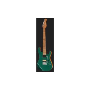 גיטרה חשמלית Harley Benton HH – פרטת מייפל, 24 סריגי נירוסטה, פיצול סליל, Babicz, טורקיז מטאלי (יבוא בלעדי)