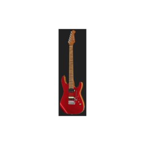 גיטרה חשמלית Harley Benton HH – פרטת מייפל, 24 סריגי נירוסטה, פיצול סליל, Babicz, אדום מטאלי (יבוא בלעדי)