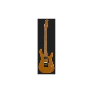 גיטרה חשמלית Harley Benton HH – פרטת מייפל, 24 סריגי נירוסטה, Babicz ונועלים, זהב סאטן (יבוא בלעדי)