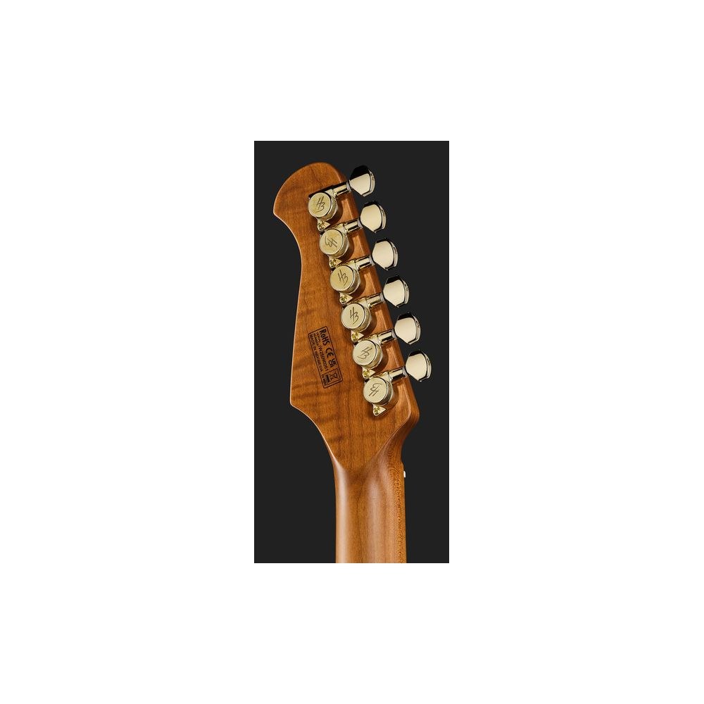 גיטרה חשמלית Harley Benton HH – פרטת מייפל, 24 סריגי נירוסטה, Babicz ונועלים, זהב סאטן (יבוא בלעדי) 7 גיטרת ה-HH בזהב סאטן – גיטרה חשמלית, תמונה 7