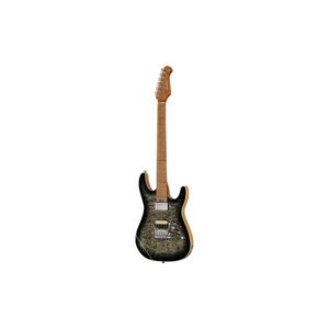 גיטרה חשמלית Harley Benton HH – מייפל קווילט, פרטת מייפל, 24 סריגי נירוסטה, Quilt Blue Burst (יבוא בלעדי)