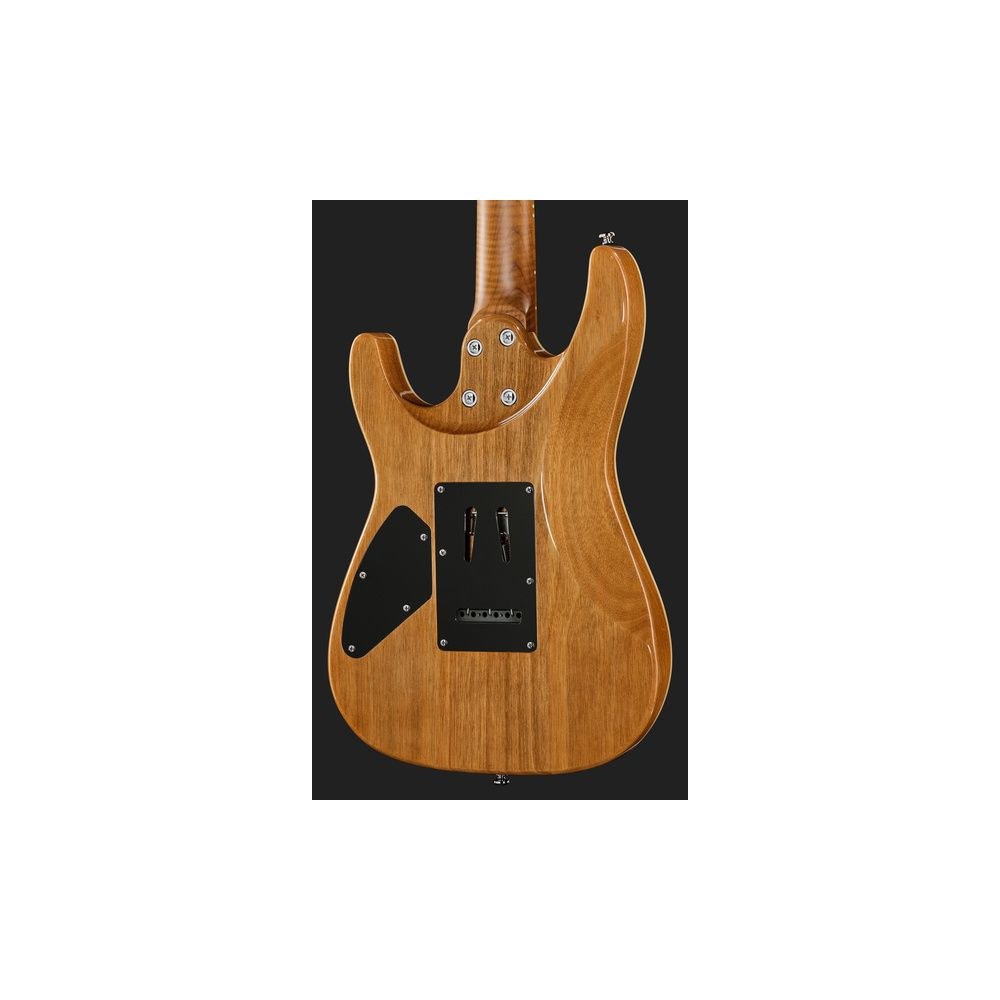 גיטרה חשמלית Harley Benton HH – מייפל קווילט, פרטת מייפל, 24 סריגי נירוסטה, Quilt Blue Burst (יבוא בלעדי) 5 גיטרת ה-HH הכחולה עם פרטת המייפל – גיטרה חשמלית, תמונה 5