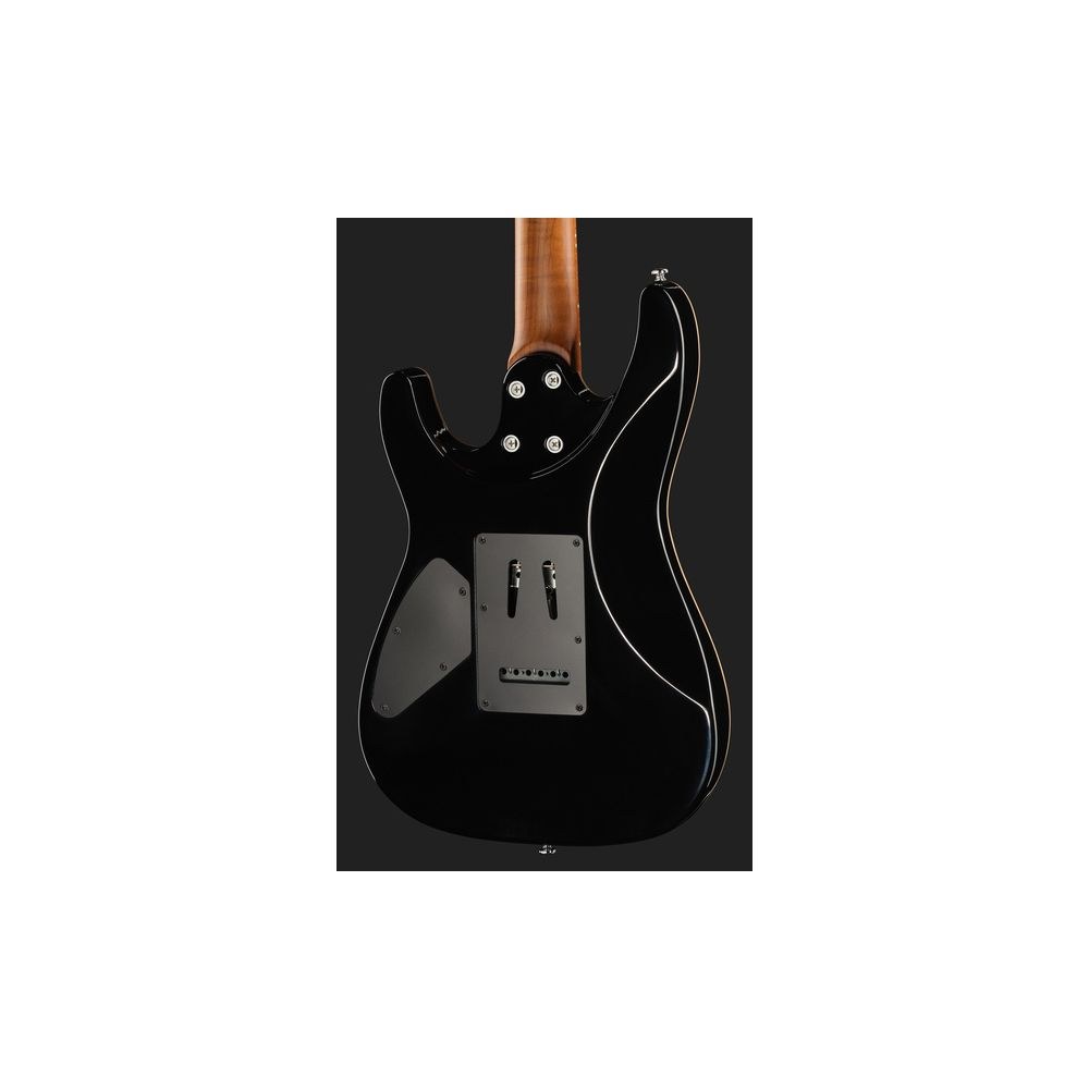 גיטרה חשמלית Harley Benton HH – מייפל קווילט, פרטת מייפל, 24 סריגי נירוסטה, Quilt Dusk Glow (יבוא בלעדי) 5 ה-HH בגוון השקיעה עם פרטת מייפל – גיטרה חשמלית, תמונה 5