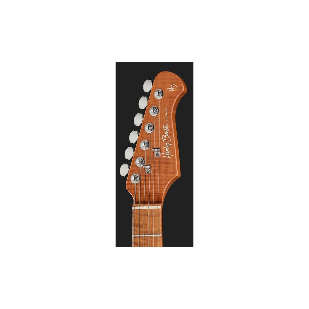 גיטרה חשמלית Harley Benton HH – מייפל קווילט, פרטת מייפל, 24 סריגי נירוסטה, Quilt Dusk Glow (יבוא בלעדי) 6 ה-HH בגוון השקיעה עם פרטת מייפל – גיטרה חשמלית, תמונה 6