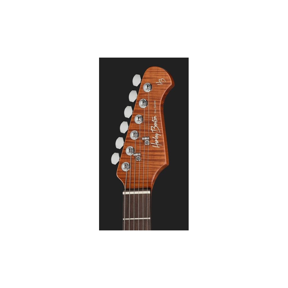 גיטרה חשמלית Harley Benton HH – מייפל קווילט, פרטת רוזווד, 24 סריגי נירוסטה, Quilt Dusk Glow (יבוא בלעדי) 6 גיטרת ה-HH בגוון השקיעה – גיטרה חשמלית, תמונה 6