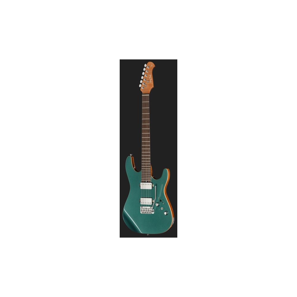 גיטרה חשמלית Harley Benton HH – פרטת רוזווד, 24 סריגי נירוסטה, טרמולו Babicz, Jade Metallic (יבוא בלעדי) 2 ה-HH בירוק ג׳ייד – גיטרה חשמלית, תמונה 2