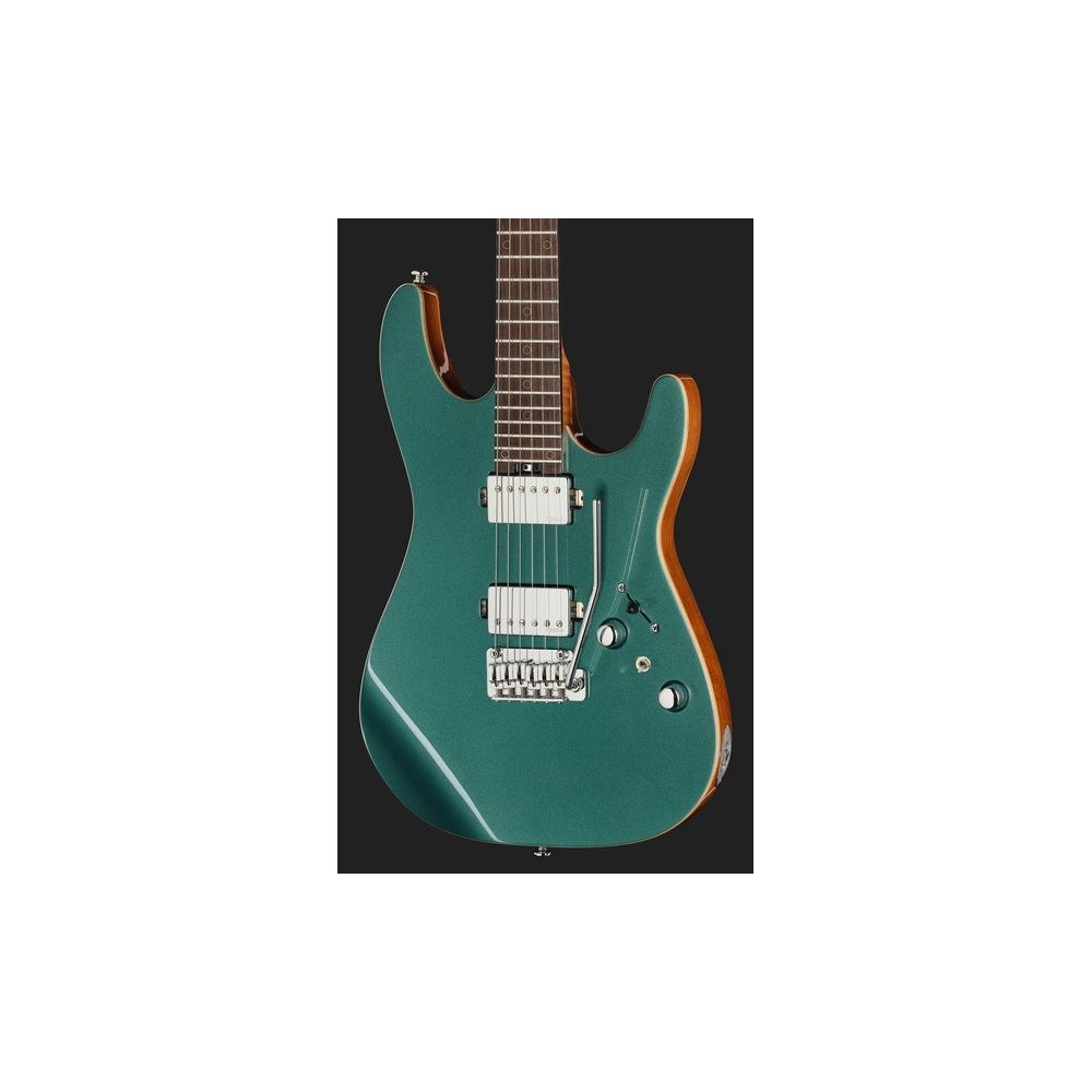 גיטרה חשמלית Harley Benton HH – פרטת רוזווד, 24 סריגי נירוסטה, טרמולו Babicz, Jade Metallic (יבוא בלעדי) 4 ה-HH בירוק ג׳ייד – גיטרה חשמלית, תמונה 4