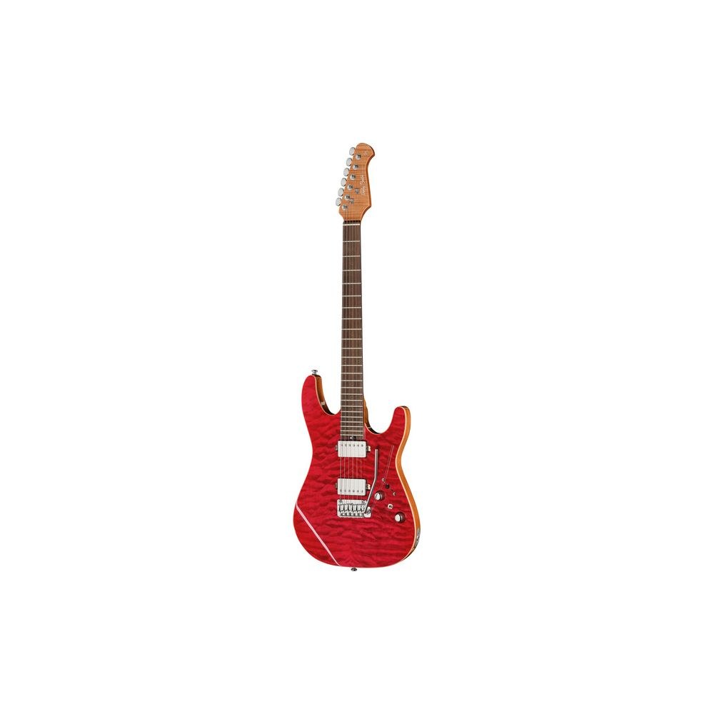 גיטרה חשמלית Harley Benton HH – פרטת רוזווד, 24 סריגי נירוסטה, טרמולו Babicz, Quilt Raspberry (יבוא בלעדי) 1 גיטרה חשמלית Harley Benton HH – פרטת רוזווד, 24 סריגי נירוסטה, טרמולו Babicz, Quilt Raspberry