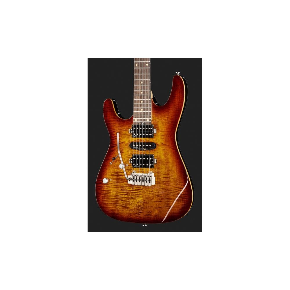 גיטרה חשמלית לשמאליים Harley Benton HSH – אבוני, נירוסטה, Wilkinson, Bengal Burst (יבוא בלעדי) 4 גיטרת ה-HSH לשמאליים – גיטרה חשמלית לשמאליים, תמונה 4