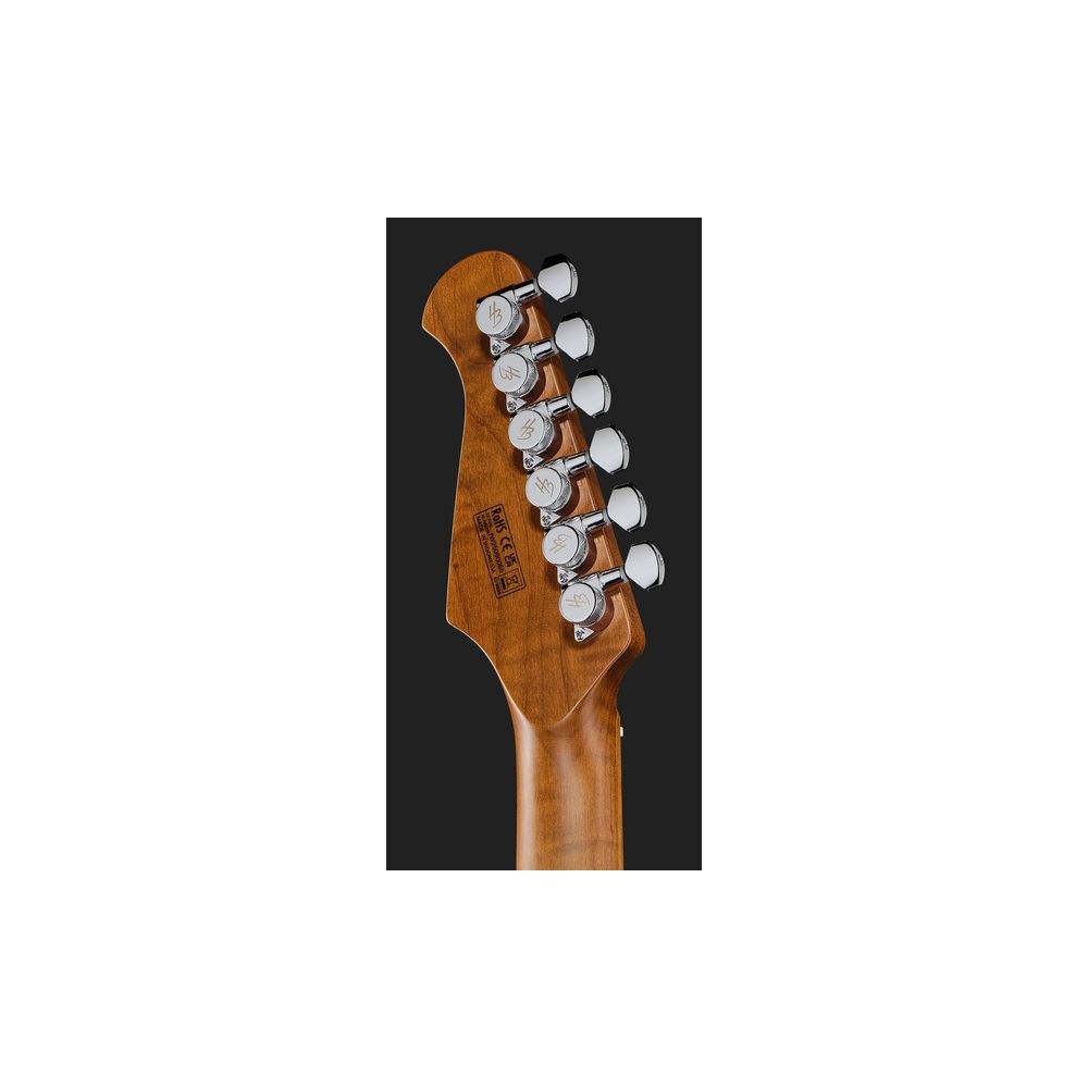 גיטרה חשמלית Harley Benton HSS – מייפל קלוי, נירוסטה, Babicz, מכוונים נועלים, Quilt Raspberry (יבוא בלעדי) 7 גיטרת ה-HSS בגוון פטל – גיטרה חשמלית, תמונה 7