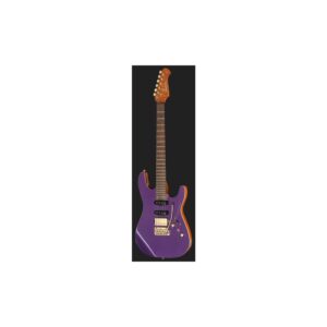 גיטרה חשמלית Harley Benton HSS – סריגת רוזווד, 24 סריגי נירוסטה, Babicz, סגול מטאלי ומתכות זהב (יבוא בלעדי)