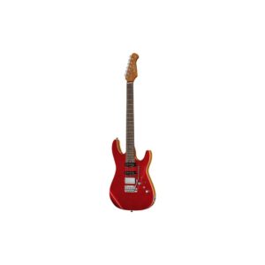 גיטרה חשמלית Harley Benton HSS – סריגת רוזווד, 24 סריגי נירוסטה, Babicz, אדום מטאלי (יבוא בלעדי)