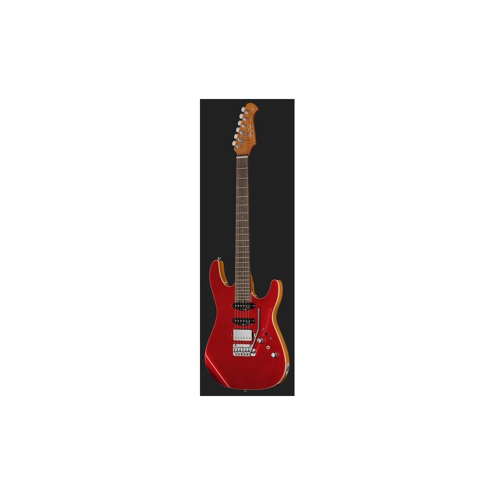 גיטרה חשמלית Harley Benton HSS – סריגת רוזווד, 24 סריגי נירוסטה, Babicz, אדום מטאלי (יבוא בלעדי) 2 גיטרת ה-HSS האדומה – גיטרה חשמלית, תמונה 2