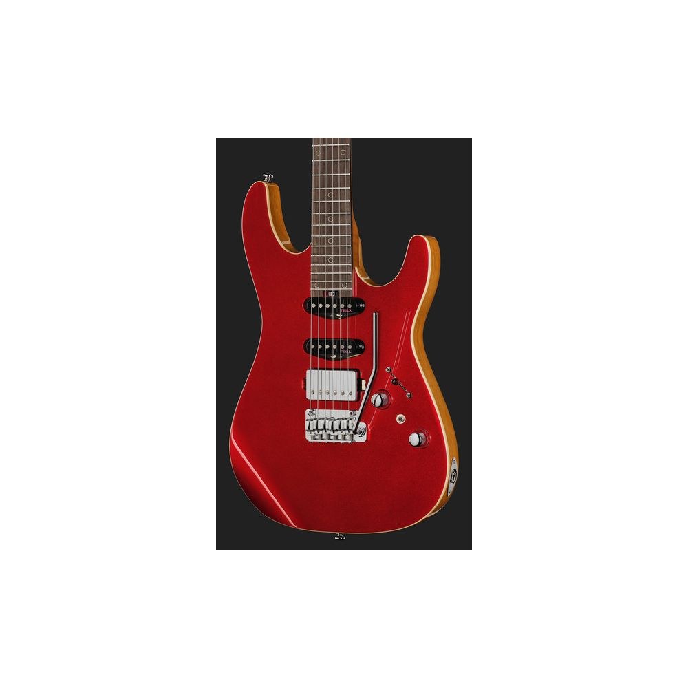 גיטרה חשמלית Harley Benton HSS – סריגת רוזווד, 24 סריגי נירוסטה, Babicz, אדום מטאלי (יבוא בלעדי) 4 גיטרת ה-HSS האדומה – גיטרה חשמלית, תמונה 4