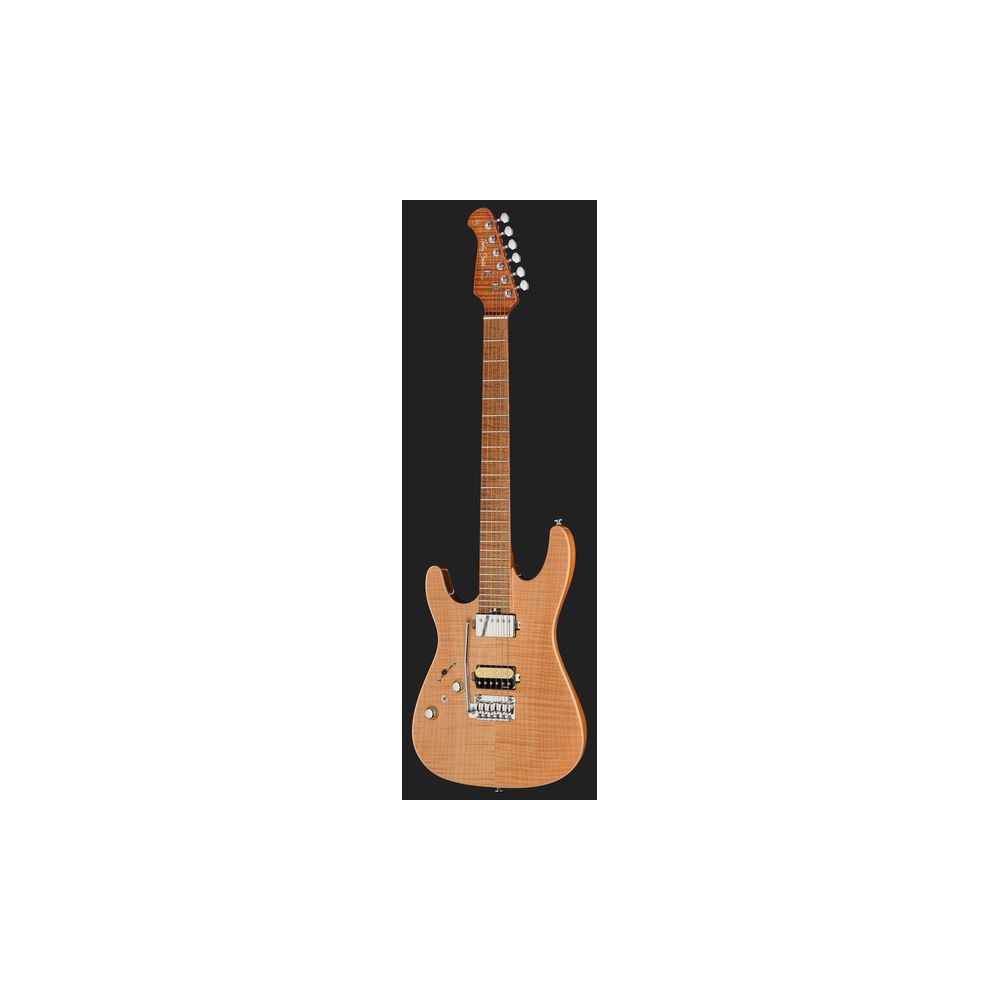 גיטרה חשמלית לשמאליים Harley Benton HH – פרטת מייפל, 24 סריגי נירוסטה, Babicz ומכוונים נועלים, טבעי (יבוא בלעדי) 2 גיטרת ה-HH לשמאליים בגימור טבעי – גיטרה חשמלית לשמאליים, תמונה 2