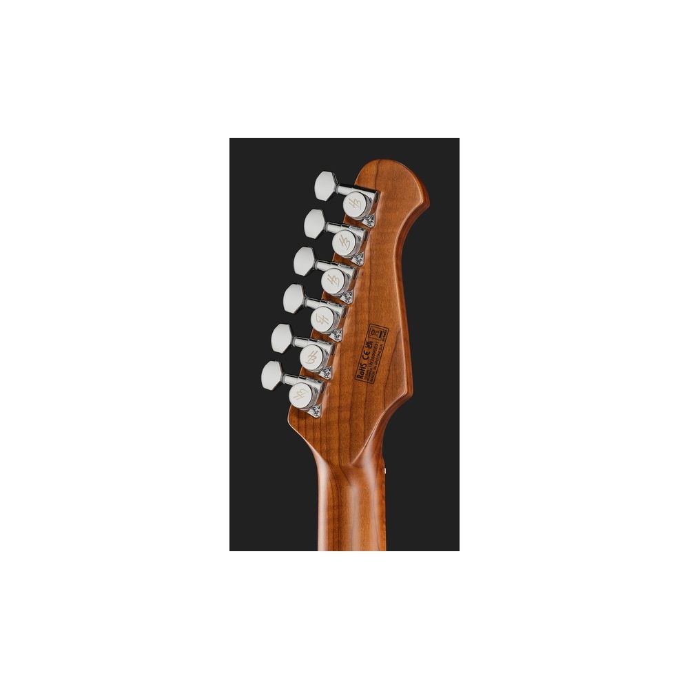 גיטרה חשמלית לשמאליים Harley Benton HH – פרטת מייפל, 24 סריגי נירוסטה, Babicz ומכוונים נועלים, טבעי (יבוא בלעדי) 7 גיטרת ה-HH לשמאליים בגימור טבעי – גיטרה חשמלית לשמאליים, תמונה 7
