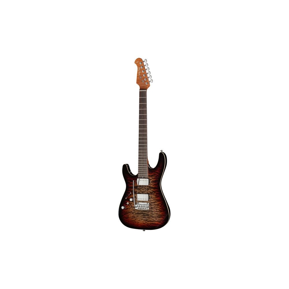 גיטרה חשמלית לשמאליים Harley Benton HH – מייפל קווילט, 24 סריגי נירוסטה, Quilt Dusk Glow (יבוא בלעדי) 1 גיטרה חשמלית לשמאליים Harley Benton HH – מייפל קווילט, 24 סריגי נירוסטה, Quilt Dusk Glow