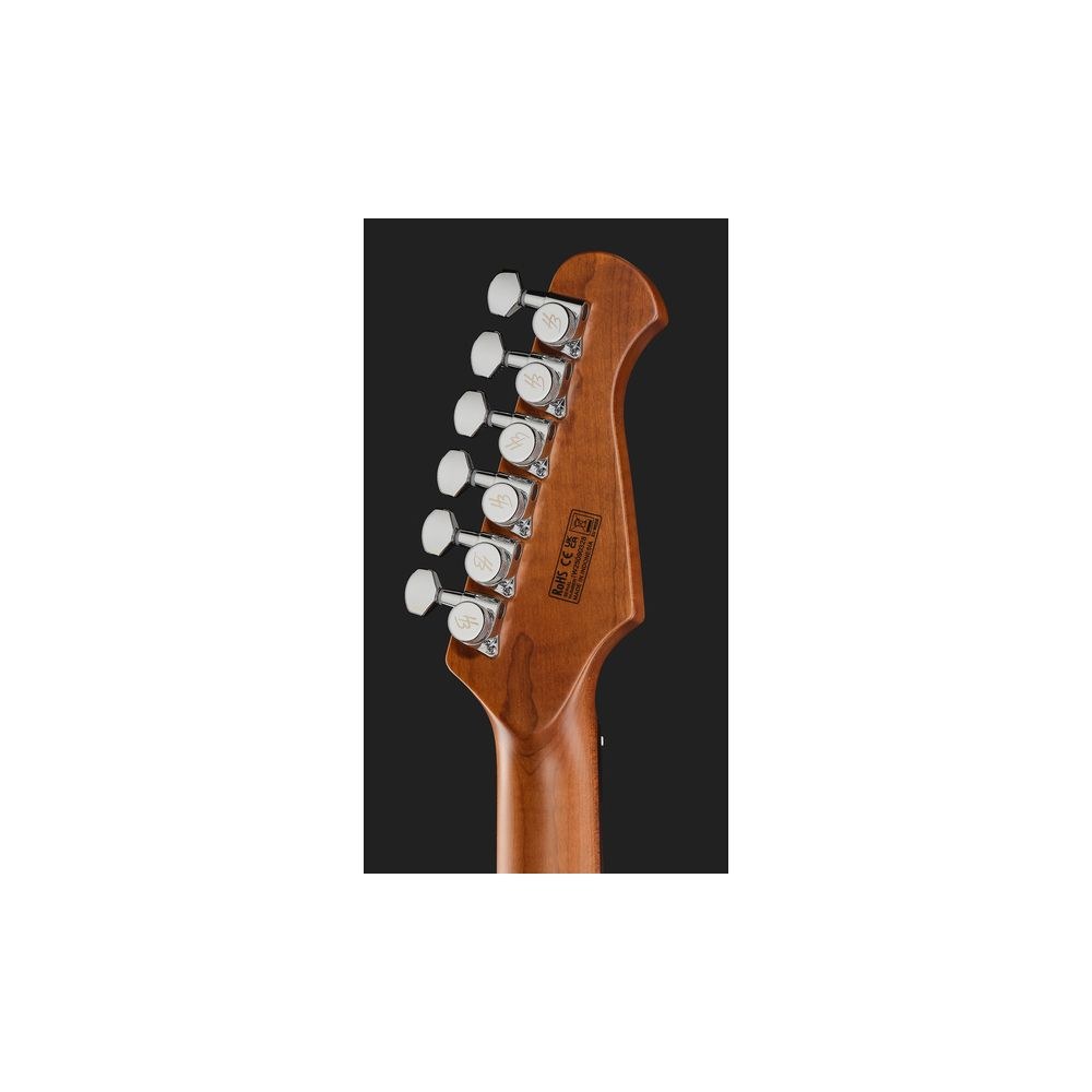 גיטרה חשמלית לשמאליים Harley Benton HH – מייפל קווילט, 24 סריגי נירוסטה, Quilt Dusk Glow (יבוא בלעדי) 7 ה-HH לשמאליים בגוון השקיעה – גיטרה חשמלית לשמאליים, תמונה 7