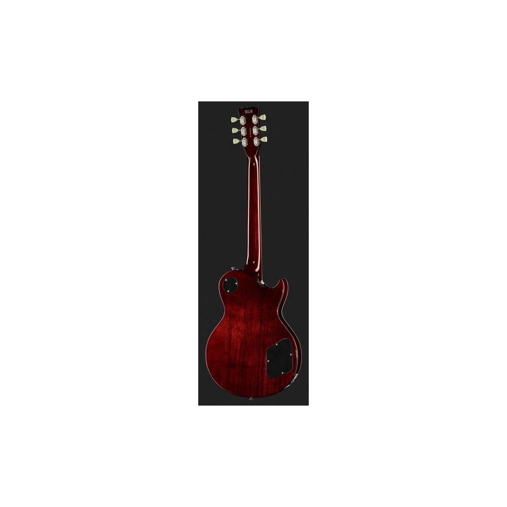 גיטרה חשמלית לשמאליים Harley Benton סינגל-קאט – גוף חדרי, טופ מייפל להבה AAA, Paradise Amber (יבוא בלעדי) 3 הסינגל-קאט לשמאליים של Harley Benton – גיטרה חשמלית לשמאליים, תמונה 3