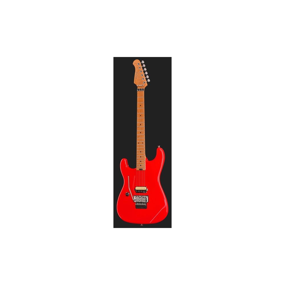גיטרה חשמלית לשמאליים Harley Benton סופר-סטראט עם Floyd Rose – הומבאקר Tesla, נירוסטה, אדום (יבוא בלעדי) 2 הסופר-סטראט לשמאליים באדום – גיטרה חשמלית לשמאליים, תמונה 2