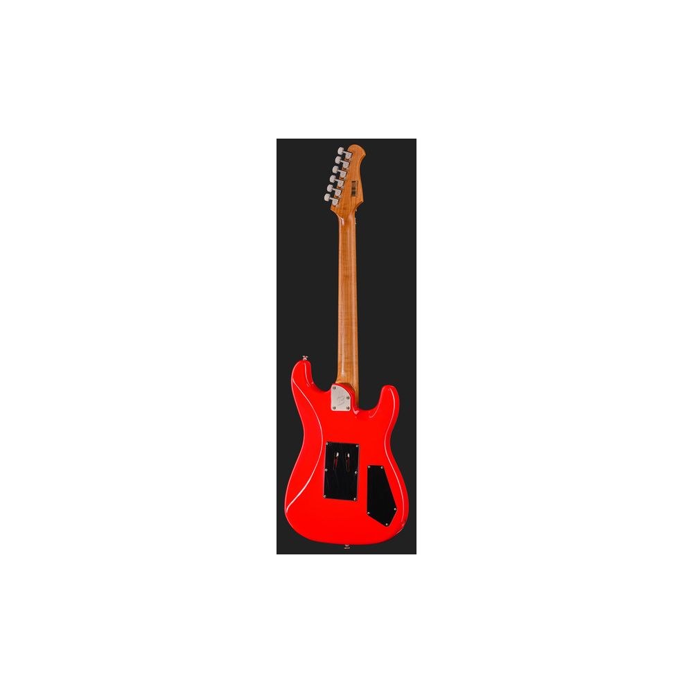 גיטרה חשמלית לשמאליים Harley Benton סופר-סטראט עם Floyd Rose – הומבאקר Tesla, נירוסטה, אדום (יבוא בלעדי) 3 הסופר-סטראט לשמאליים באדום – גיטרה חשמלית לשמאליים, תמונה 3
