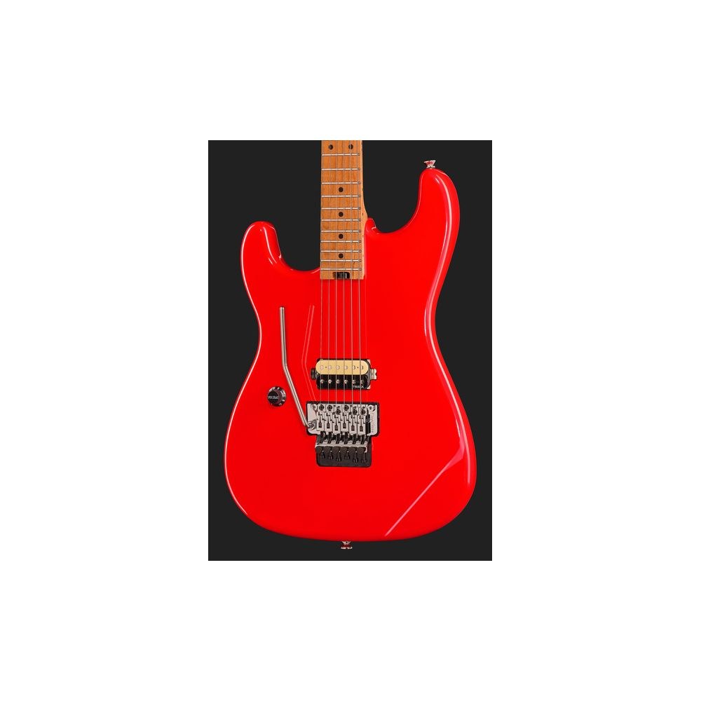 גיטרה חשמלית לשמאליים Harley Benton סופר-סטראט עם Floyd Rose – הומבאקר Tesla, נירוסטה, אדום (יבוא בלעדי) 4 הסופר-סטראט לשמאליים באדום – גיטרה חשמלית לשמאליים, תמונה 4