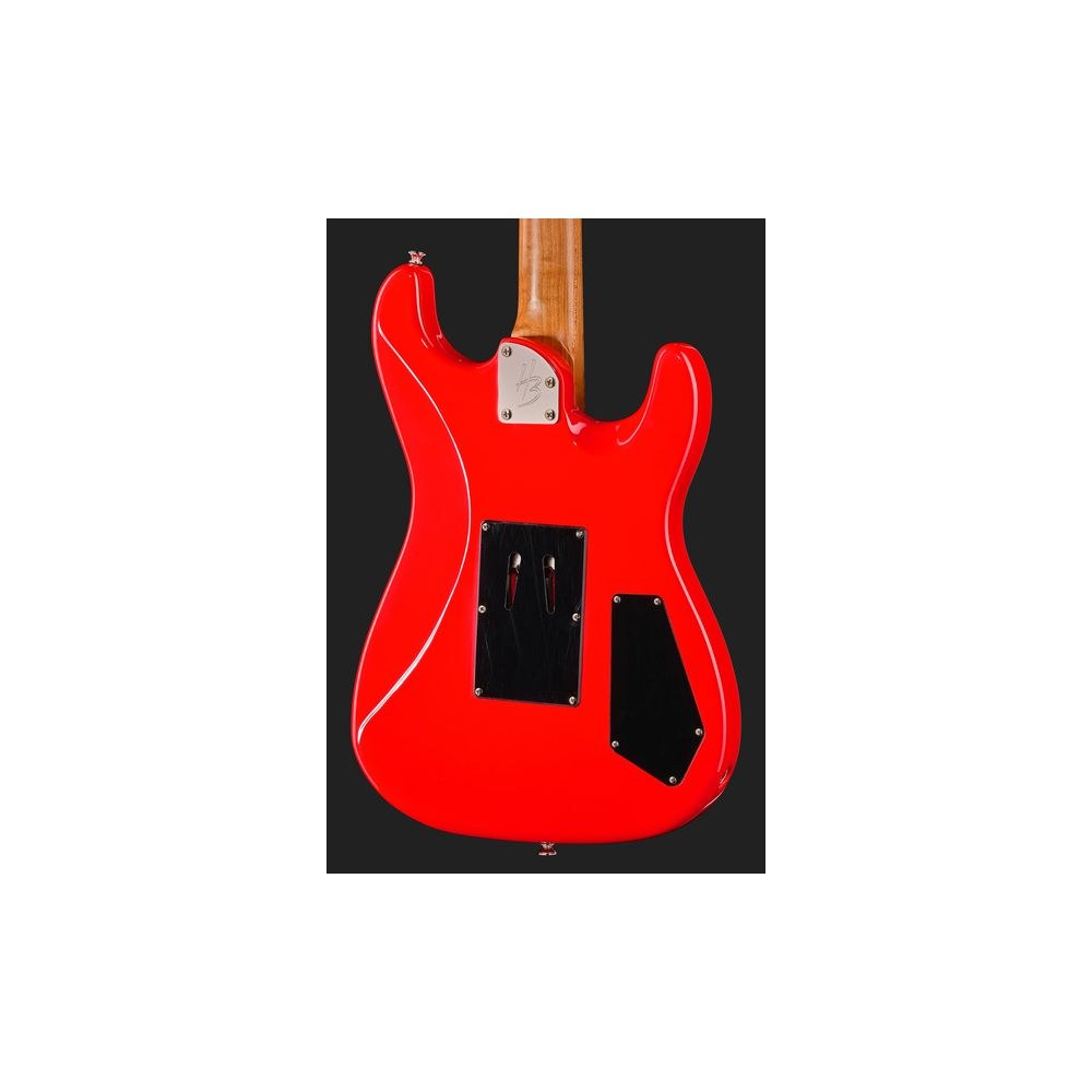 גיטרה חשמלית לשמאליים Harley Benton סופר-סטראט עם Floyd Rose – הומבאקר Tesla, נירוסטה, אדום (יבוא בלעדי) 5 הסופר-סטראט לשמאליים באדום – גיטרה חשמלית לשמאליים, תמונה 5