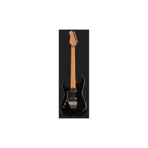 גיטרה חשמלית לשמאליים Harley Benton סופר-סטראט HH עם Floyd Rose – 2 הומבאקרי Tesla, נירוסטה, שחור (יבוא בלעדי)