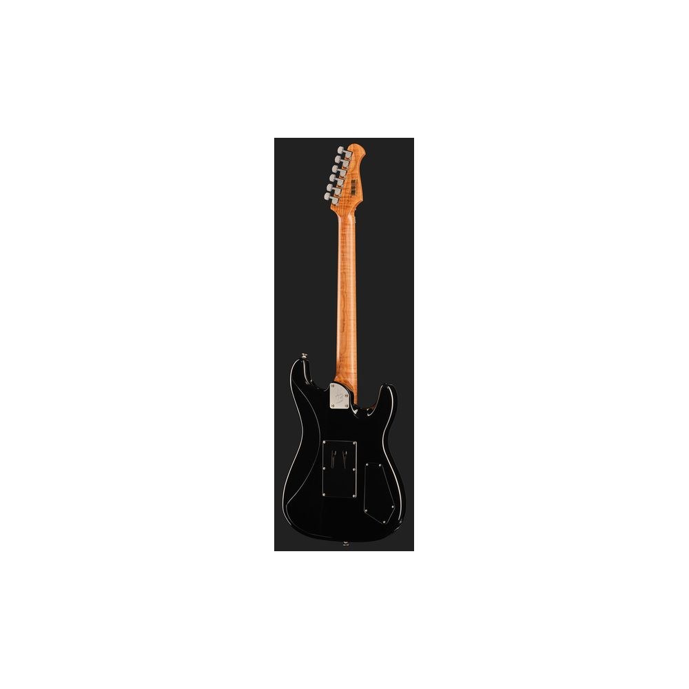 גיטרה חשמלית לשמאליים Harley Benton סופר-סטראט HH עם Floyd Rose – 2 הומבאקרי Tesla, נירוסטה, שחור (יבוא בלעדי) 3 הסופר-סטראט HH לשמאליים – גיטרה חשמלית לשמאליים, תמונה 3