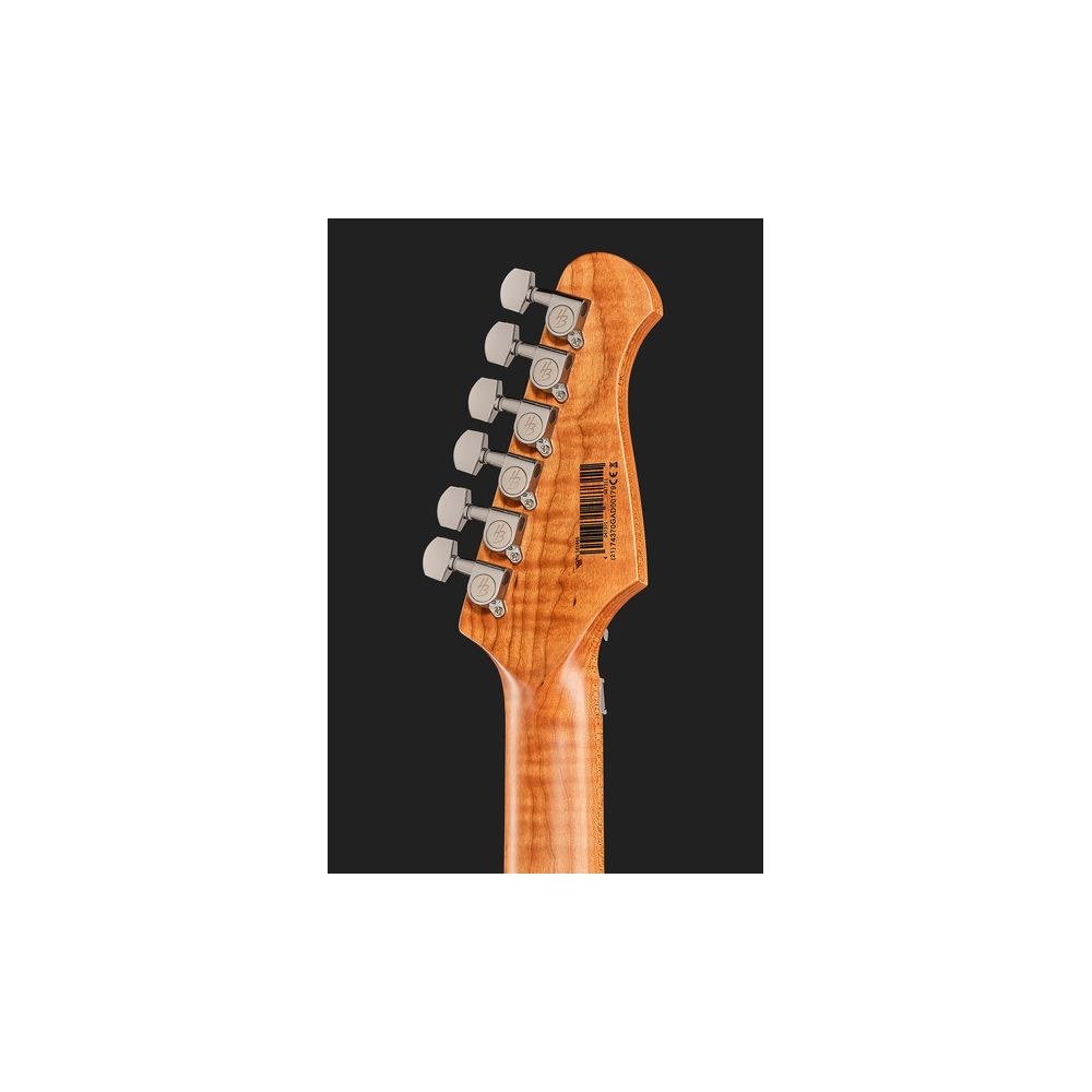 גיטרה חשמלית לשמאליים Harley Benton סופר-סטראט HH עם Floyd Rose – 2 הומבאקרי Tesla, נירוסטה, שחור (יבוא בלעדי) 7 הסופר-סטראט HH לשמאליים – גיטרה חשמלית לשמאליים, תמונה 7