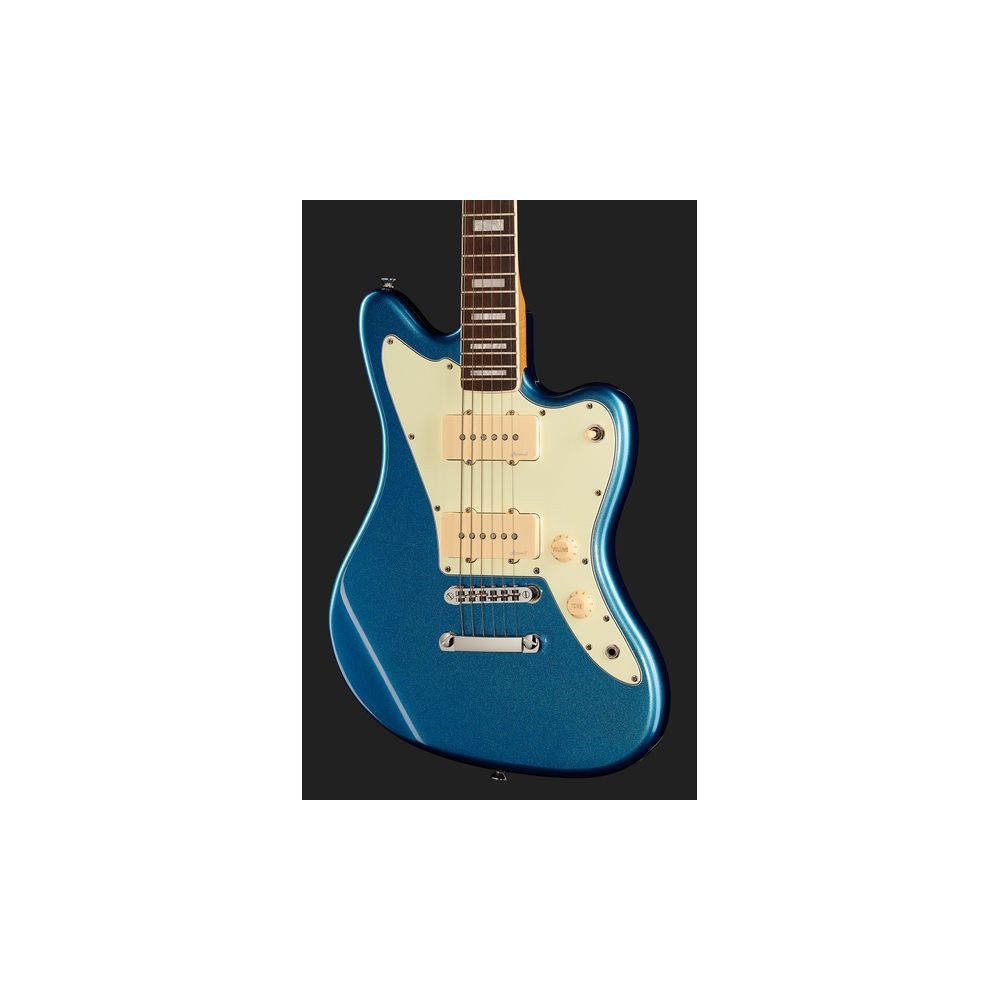 גיטרת אופסט חשמלית Harley Benton – 2 פיקאפי Roswell JM, שיבוצי בלוק, Lake Placid Blue (יבוא בלעדי) 4 האופסט הכחולה של Harley Benton – גיטרת אופסט חשמלית, תמונה 4
