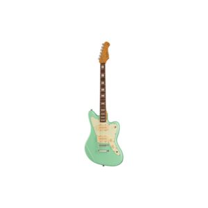 גיטרת אופסט חשמלית Harley Benton – 2 פיקאפי Roswell JM, שיבוצי בלוק, Seafoam Green (יבוא בלעדי)