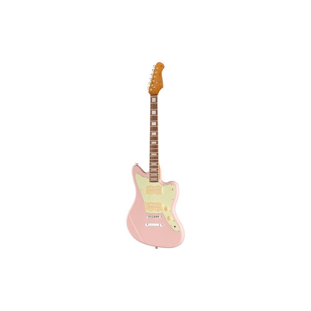 גיטרת אופסט חשמלית Harley Benton – 2 פיקאפי Roswell JM, שיבוצי בלוק, Shell Pink (יבוא בלעדי) 1 גיטרת אופסט חשמלית Harley Benton – 2 פיקאפי Roswell JM, שיבוצי בלוק, Shell Pink