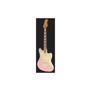 גיטרת אופסט חשמלית Harley Benton – 2 פיקאפי Roswell JM, שיבוצי בלוק, Shell Pink (יבוא בלעדי)