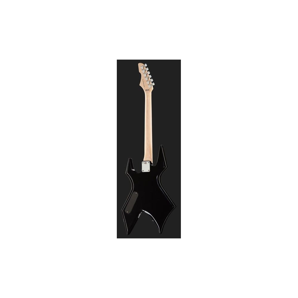 גיטרה חשמלית Harley Benton בעיצוב מטאל חד – 24 סריגים, 2 הומבאקרים High-Gain, שחור (יבוא בלעדי) 3 גיטרת המטאל הזוויתית של Harley Benton – גיטרה חשמלית, תמונה 3