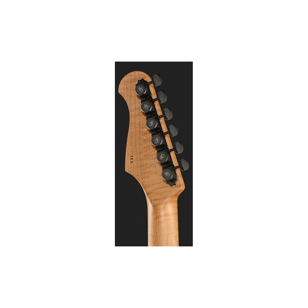 גיטרה חשמלית Harley Benton בסגנון סטרט מודרני HSS – מייפל קלוי, נירוסטה, טרמולו Babicz, סגול (יבוא בלעדי) 7 הסטרט המודרני בסגול של Harley Benton – גיטרה חשמלית בסגנון סטרט, תמונה 7