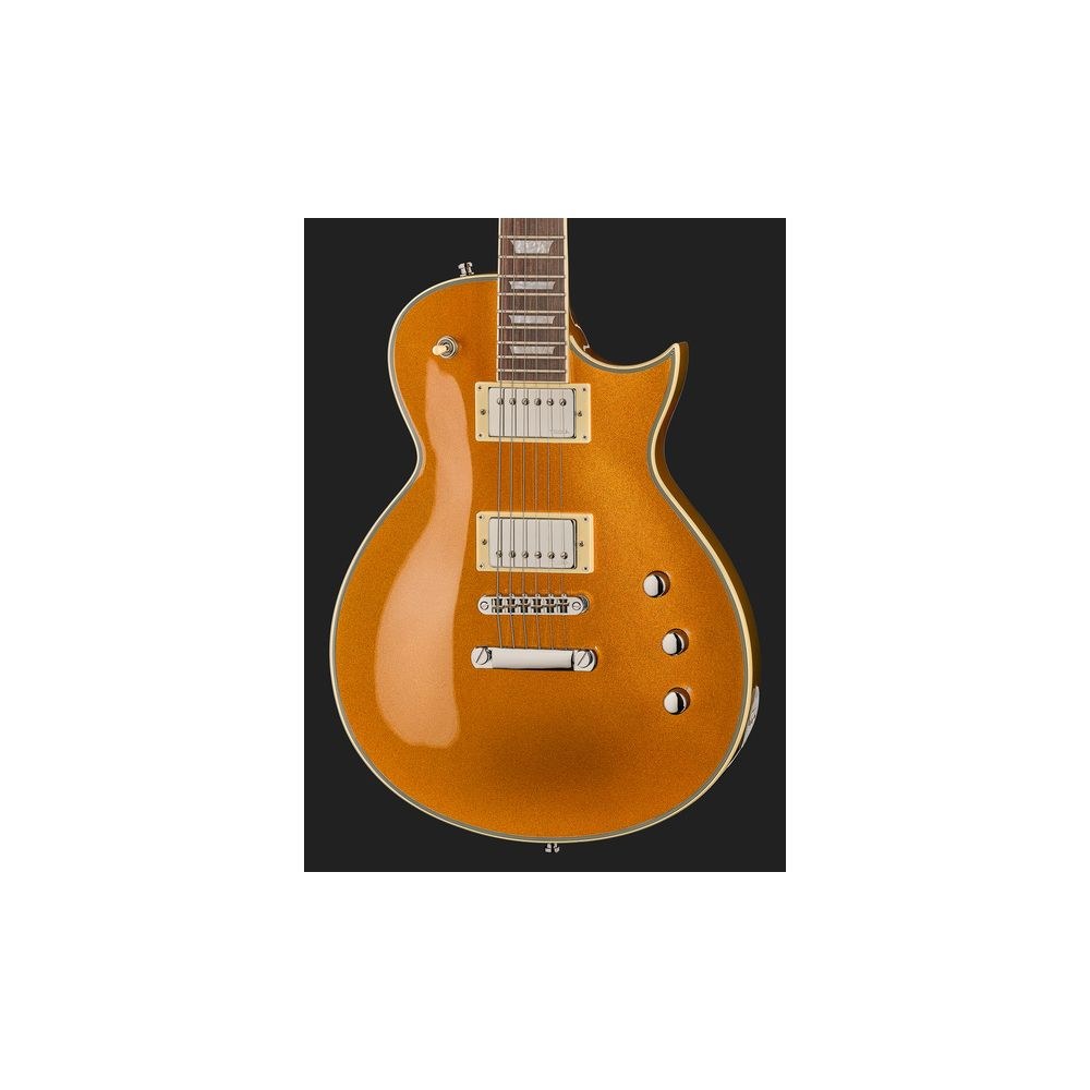 גיטרה חשמלית Harley Benton בסגנון סינגל-קאט – Gold Top, סריגי נירוסטה, הומבאקרים עם פיצול סלילים (יבוא בלעדי) 4 הסינגל-קאט בגימור Gold Top של Harley Benton – גיטרה חשמלית בסגנון סינגל-קאט, תמונה 4