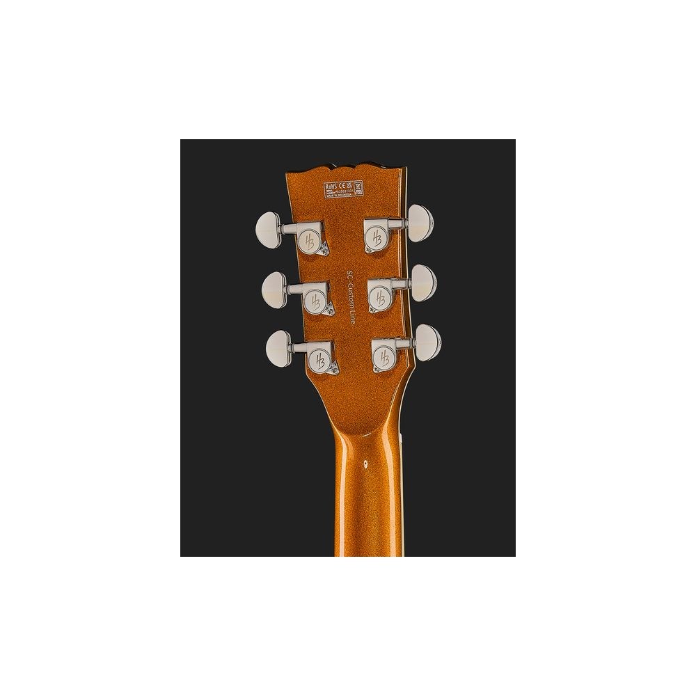גיטרה חשמלית Harley Benton בסגנון סינגל-קאט – Gold Top, סריגי נירוסטה, הומבאקרים עם פיצול סלילים (יבוא בלעדי) 7 הסינגל-קאט בגימור Gold Top של Harley Benton – גיטרה חשמלית בסגנון סינגל-קאט, תמונה 7