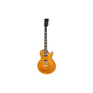 גיטרה חשמלית Harley Benton סינגל-קאט עם פיקאפי Fishman Fluence – טופ מייפל להבה, סריגי נירוסטה, ענבר (יבוא בלעדי)
