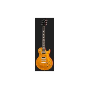 גיטרה חשמלית Harley Benton סינגל-קאט עם פיקאפי Fishman Fluence – טופ מייפל להבה, סריגי נירוסטה, ענבר (יבוא בלעדי)