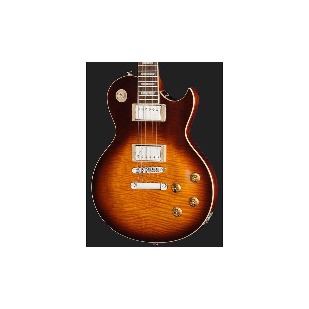 גיטרה חשמלית Harley Benton סינגל-קאט עם פיקאפי Fishman Fluence – מייפל להבה, סריגי נירוסטה, טבק דהוי (יבוא בלעדי) 4 הסינגל-קאט עם ה-Fluence בגוון טבק – גיטרה חשמלית, תמונה 4