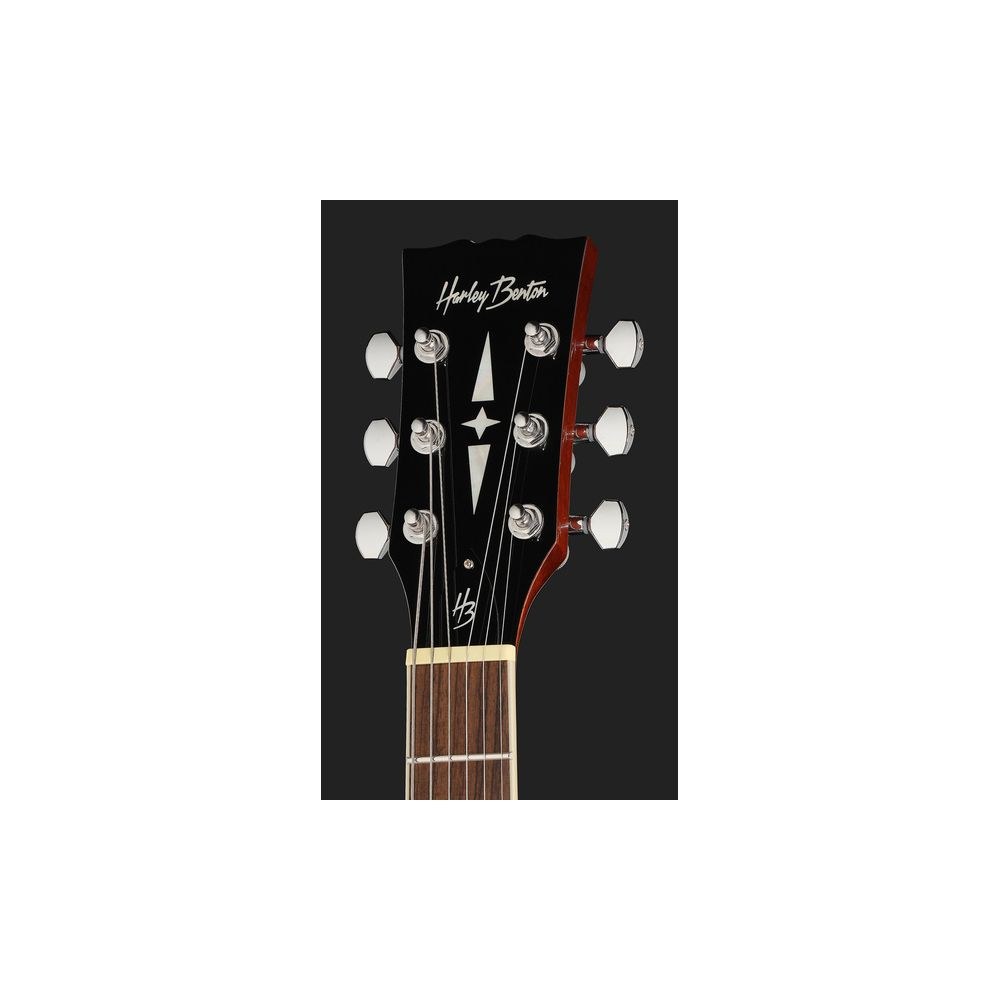 גיטרה חשמלית Harley Benton סינגל-קאט עם פיקאפי Fishman Fluence – מייפל להבה, סריגי נירוסטה, טבק דהוי (יבוא בלעדי) 6 הסינגל-קאט עם ה-Fluence בגוון טבק – גיטרה חשמלית, תמונה 6