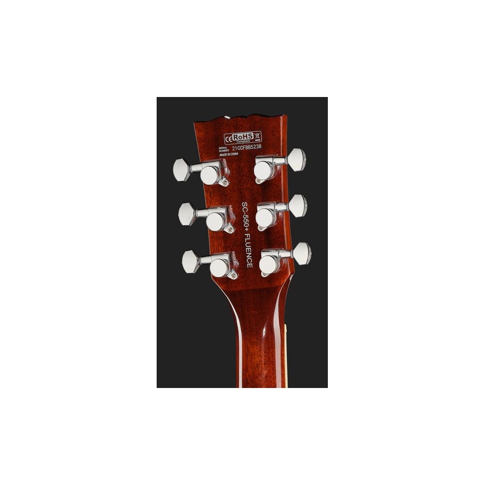 גיטרה חשמלית Harley Benton סינגל-קאט עם פיקאפי Fishman Fluence – מייפל להבה, סריגי נירוסטה, טבק דהוי (יבוא בלעדי) 7 הסינגל-קאט עם ה-Fluence בגוון טבק – גיטרה חשמלית, תמונה 7