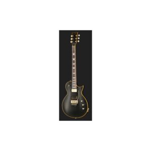 גיטרה חשמלית Harley Benton סינגל-קאט עם Floyd Rose – סריגי נירוסטה, מתכות זהב, שחור מט (יבוא בלעדי)