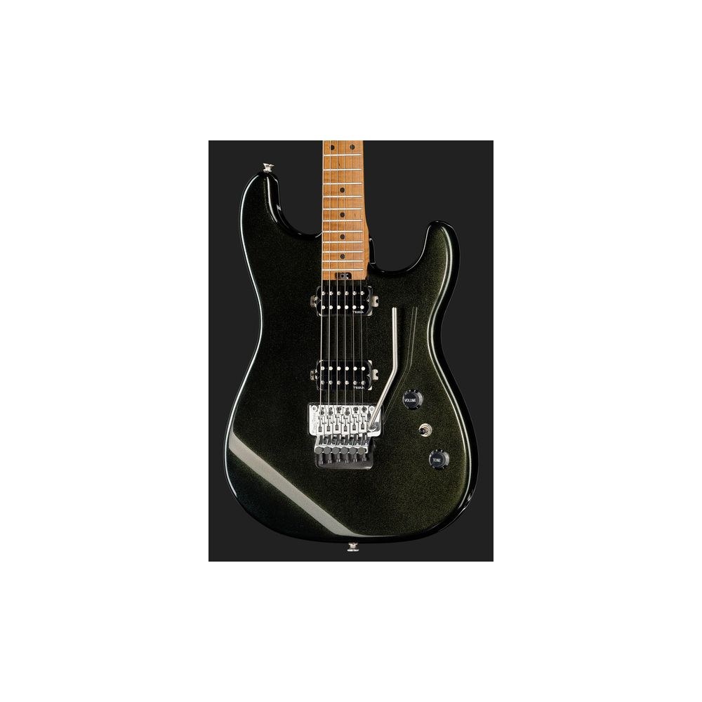 גיטרה חשמלית Harley Benton בסגנון סטראט HH – פלויד רוז 1000, מייפל קלוי, נירוסטה, Lime Sparkle (יבוא בלעדי) 4 הסטראט HH הירוקה הנוצצת – גיטרה חשמלית, תמונה 4